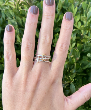 Spinelli Kilcollin SILVER 16号 Spinelli Kilcollin Custom Silver Solarium SYG with One Yellow Gold